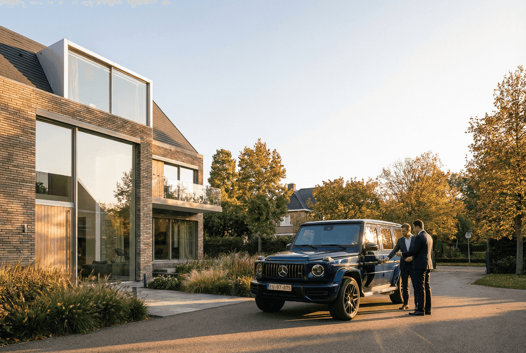 Firstmove premium car service at a modern home