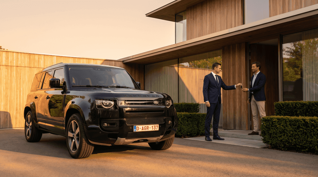 Firstmove luxury vehicle with chauffeur at a private residence